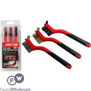 Dekton 3 Piece Mini Wire Brush Set