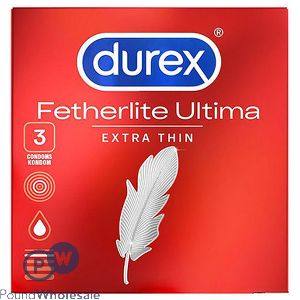 Durex Red Featherlite Ultima Extra Thin Condom 3 Pack