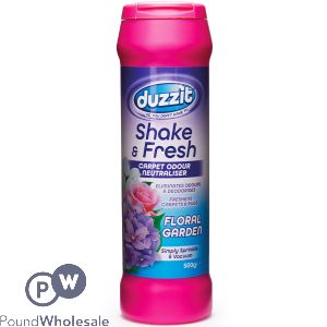 DUZZIT SHAKE &amp; FRESH FLORAL GARDEN CARPET ODOUR NEUTRALISER 500G