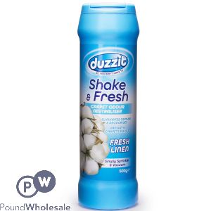 Duzzit Shake & Fresh Carpet Odour Neutraliser Fresh Linen 500g