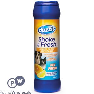 DUZZIT SHAKE &amp; FRESH PET FRESH CARPET ODOUR NEUTRALISER 500G