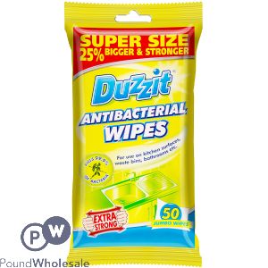 Duzzit Anti-Bacterial Wipes 50 Pack