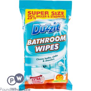 DUZZIT BATHROOM CLEANING WIPES 50 PACK