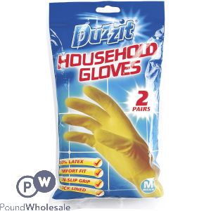 Duzzit Household Gloves Medium 2 Pairs