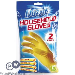 Duzzit Household Gloves Large 2 Pairs