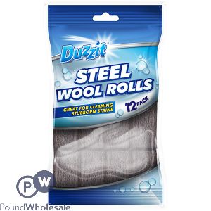 Duzzit Steel Wool Rolls 12 Pack
