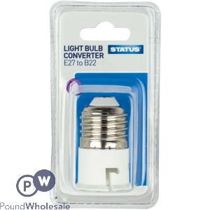 STATUS LIGHT BULB CONVERTER E27 TO B22