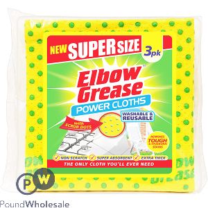 ELBOW GREASE POWER CLOTHS 3 PACK