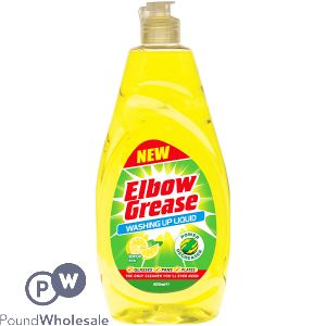 Elbow Grease Lemon-Fresh Power Degreaser Washing Up Liquid 600ml