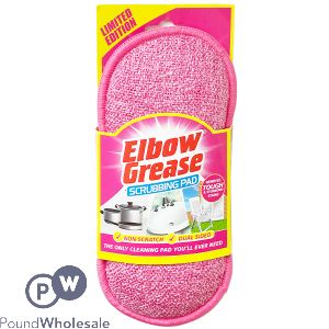 ELBOW GREASE DUAL-SIDED PINK SCRUBBING PAD