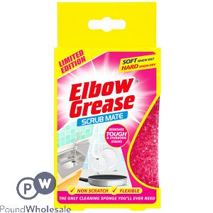 Elbow Grease Dual-Action Pink Scrub Mate Scourer