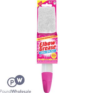 Elbow Grease Dispensing Pink Dish Brush