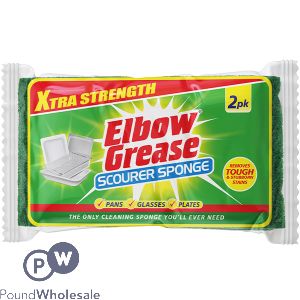 Elbow Grease Super Strong Scourer Sponge 2 Pack