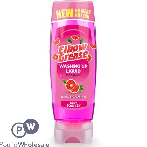 Elbow Grease Stand Up Easy Squeezy Pink Blush Grapefruit Washing Up Liquid 450ml