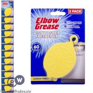 Elbow Grease Lemon Fresh Dishwasher Freshener 2 Pack Clipstrip