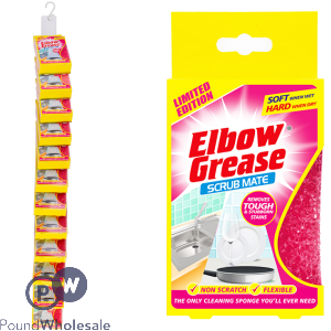 Elbow Grease Dual-action Pink Scrub Mate Scourer Clipstrip