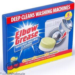 Elbow Grease Lemon Fresh Washing Machine Cleaner Tablets 6 Pack