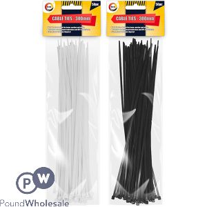 DID Cable Ties Assorted Colours 300mm 50pc