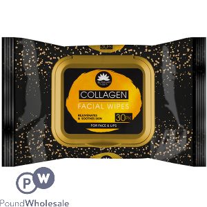 ELYSIUM COLLAGEN FACIAL WIPES 30 PACK