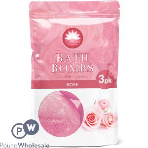 ELYSIUM SPA ROSE BATH BOMBS 3 PACK