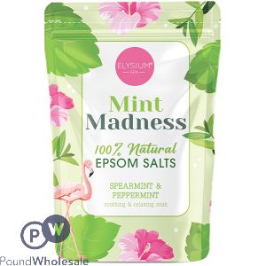 ELYSIUM SPA MINT MADNESS SPEARMINT &amp; PEPPERMINT EPSOM BATH SALTS 450G