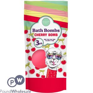 ELYSIUM SPA CHERRY BOMB BATH BOMBS 50G 3 PACK