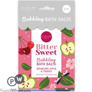 Elysium Spa Assorted Bubbling Bath Salt Sachets 80g 3 Pack