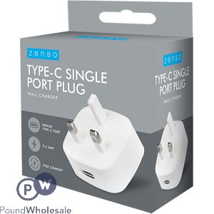 Zenso Single Type C Port Plug Wall Charger