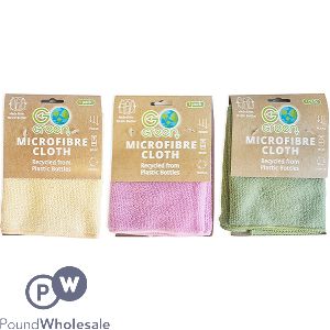 GO GREEN RECYCLED MICROFIBRE CLOTH ASSORTED COLOURS