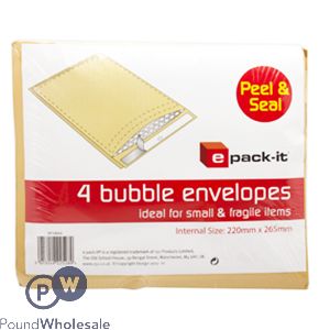 E PACK-IT 4 BUBBLE ENVELOPES