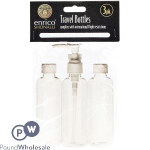 Enrico Shonalli Travel Bottles 3 Pack