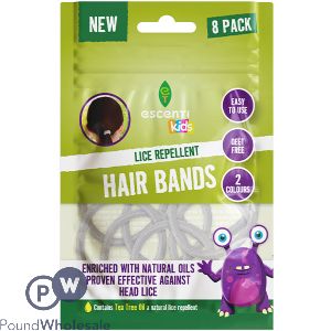 Escenti Kids Tea Tree Lice Repellent Hair Bands 8 Pack