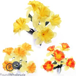 Daffodil Bush Artificial Flowers Assorted Colours