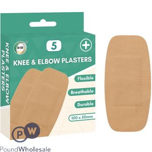 Did 10cm X 5cm Knee & Elbow Plasters 5 Pack