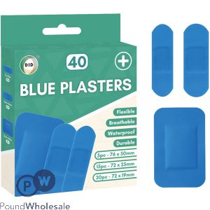 Did Assorted Breathable Waterproof Blue Plasters 40 Pack