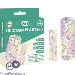Did Assorted Breathable Waterproof Unicorn Plasters 60 Pack