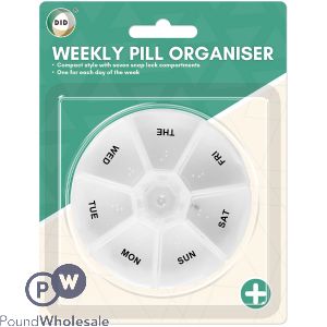 Did Snap Lock Circular Weekly Pill Organiser