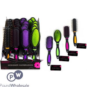 ASSORTED HAIRBRUSHES IN CDU 4 ASSORTED COLOURS