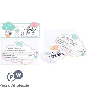 BABY SHOWER KEEPSAKE ADVICE CARDS 12 PACK