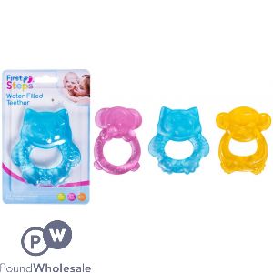 FIRST STEPS WATER FILLED ANIMAL BABY TEETHER 3 ASSORTED