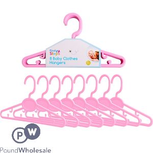 First Steps Pink Baby Clothes Hangers 8pk