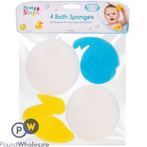 FIRST STEPS BATH SPONGES 4 PACK