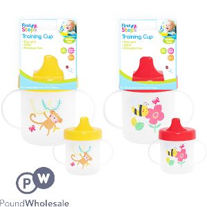 FIRST STEPS FREE-FLOW DECORATED TRAINING CUP 230ML ASSORTED