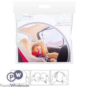 First Steps Mesh Car Sunshade 2 Pack 44cm X 36cm