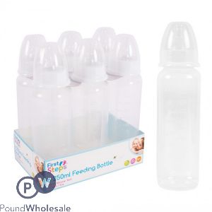 First Steps Clear Baby Bottles 250ml 6 Pack