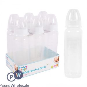 FIRST STEPS CLEAR BABY BOTTLES 250ML 6 PACK