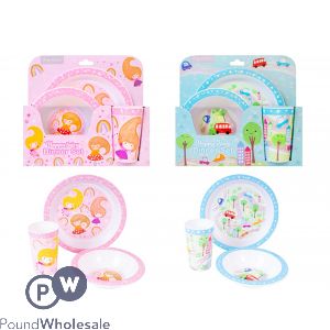 Hugs &amp; Kisses Happy Town Baby Dinner Set Assorted