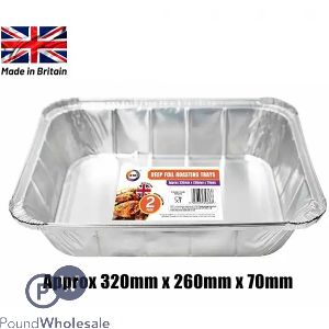 Did Deep Foil Roasting Trays 2 Pack 32cm X 26cm X 7cm