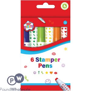 Kids Create Assorted Stamper Pens 6 Pack
