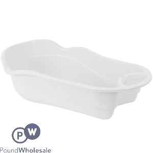 First Steps White Plastic Baby Bath 72cm X 42.5cm X 22.5cm